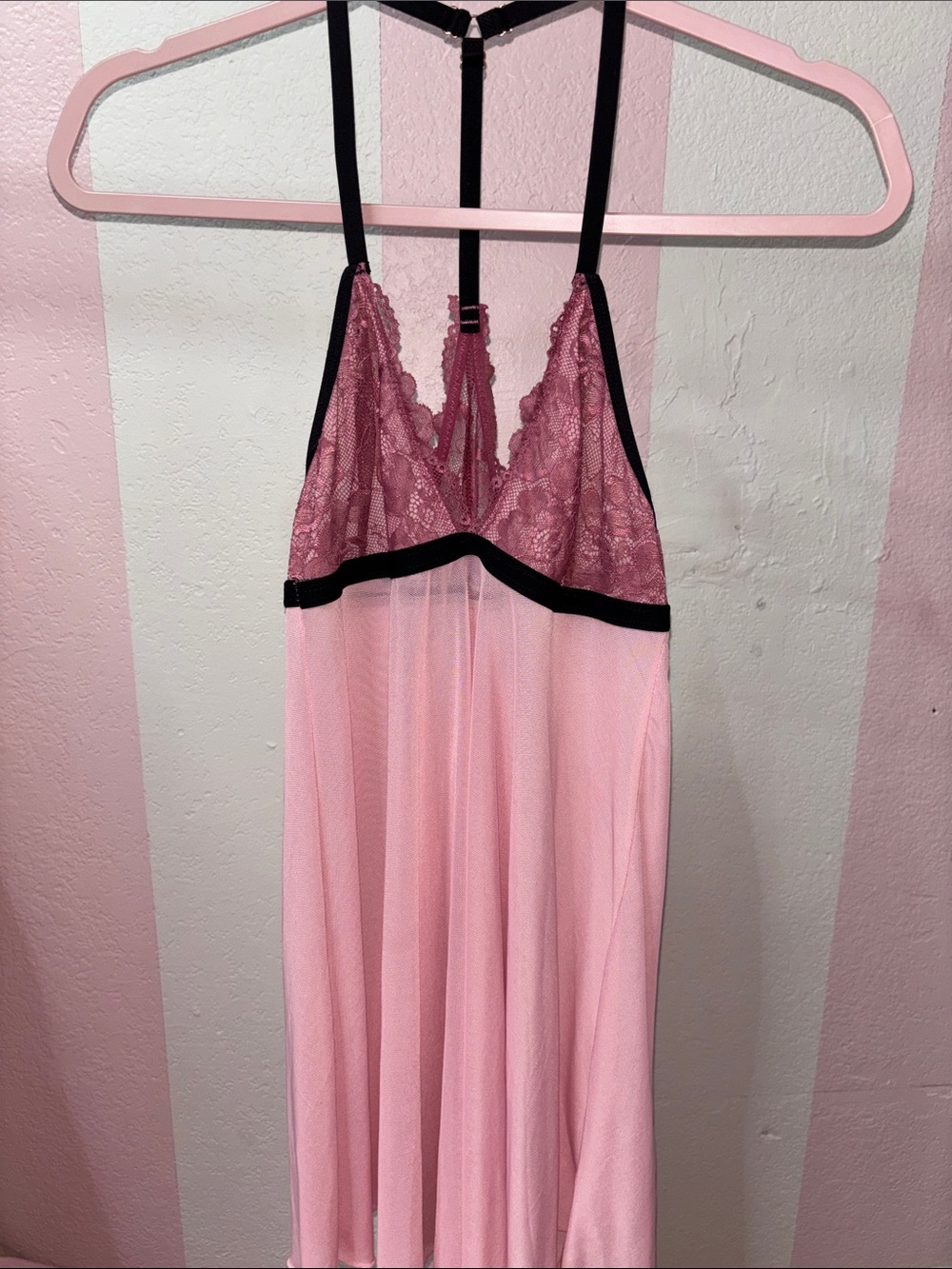 Pink Lace & Mesh lingerie